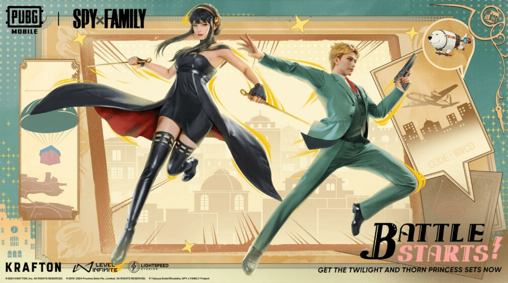 Выводите врагов как горячий убийца или изысканный агент в партнерстве Spy x Family для PUBG — изображение 3