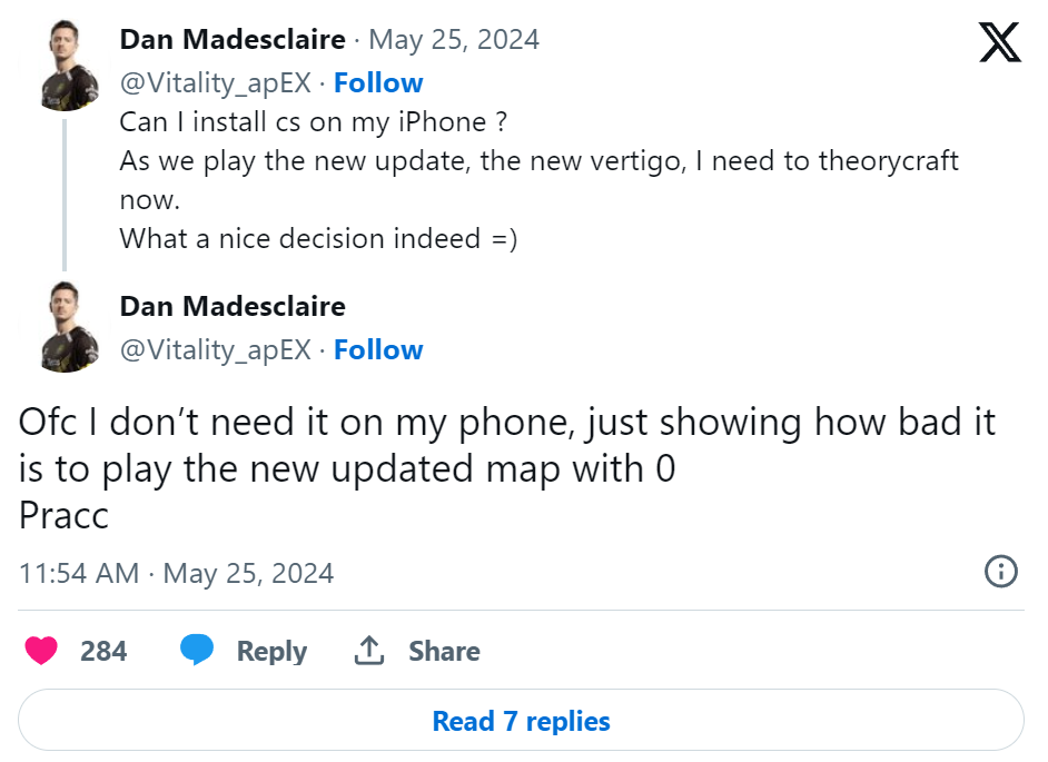 apEX недоволен тем, что на IEM командам придется играть на новом обновлении — изображение 2