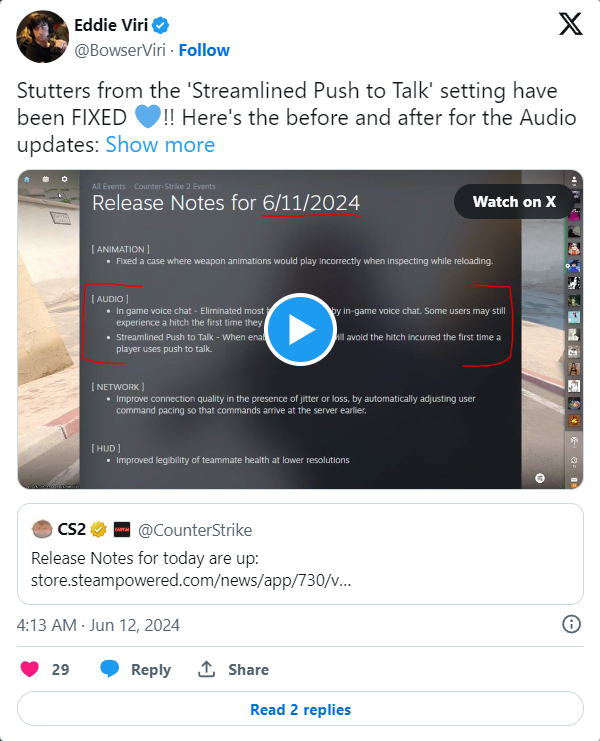Обновление в CS2, улучшено качество соединения и голосового чатаn — изображение 2