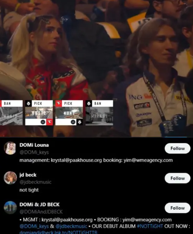 DOMi & JD BECK замечены в Далласе: новый музыкальный альбом в CS2? — изображение 2