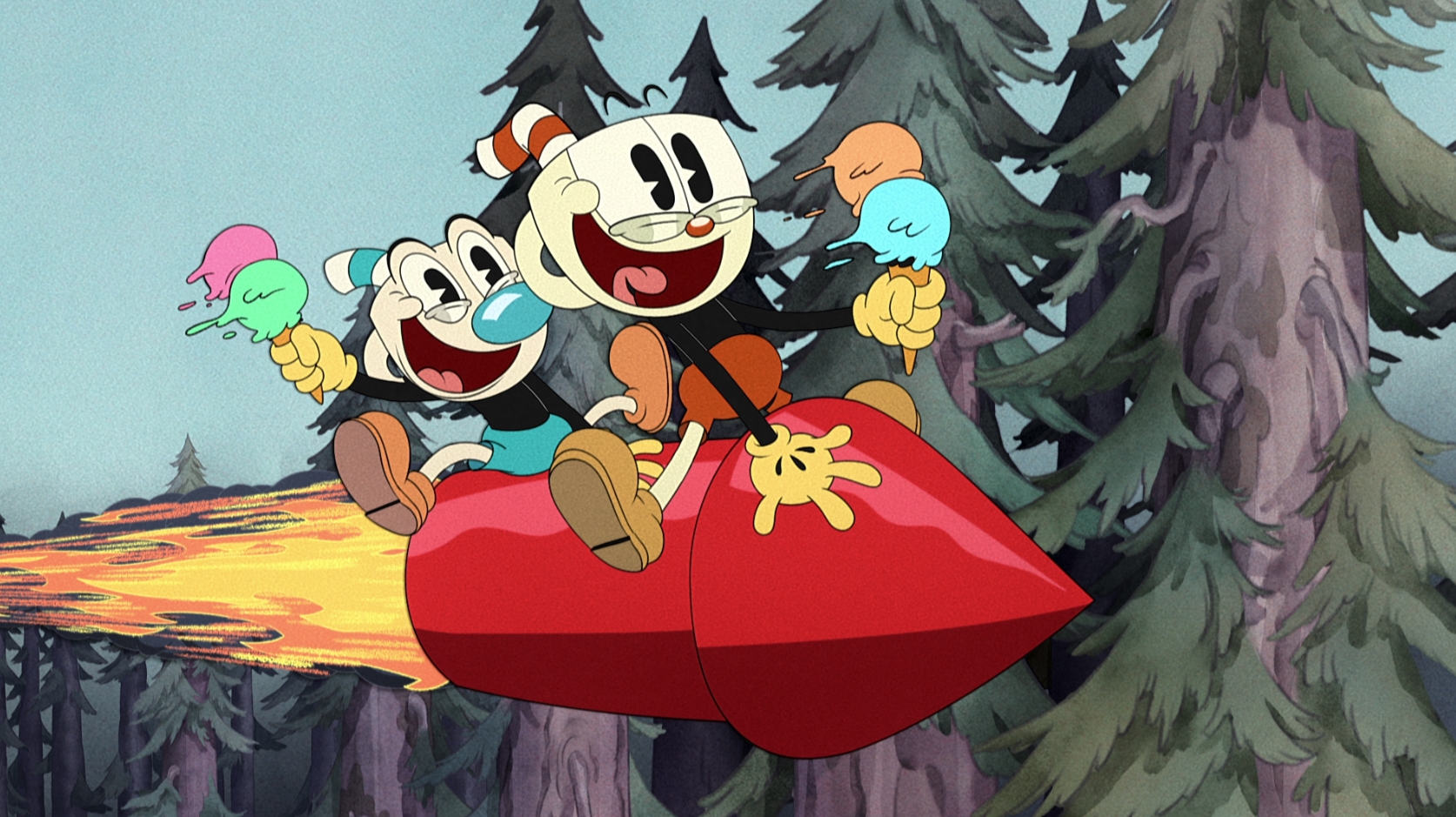 Cuphead на ракете