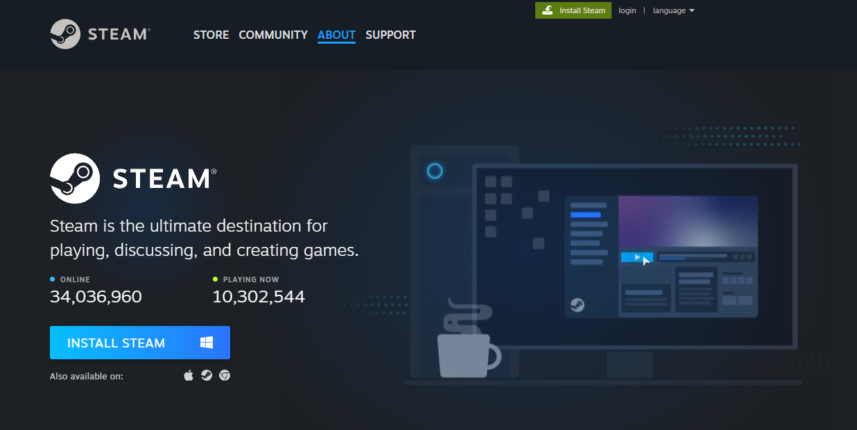 Установите Steam