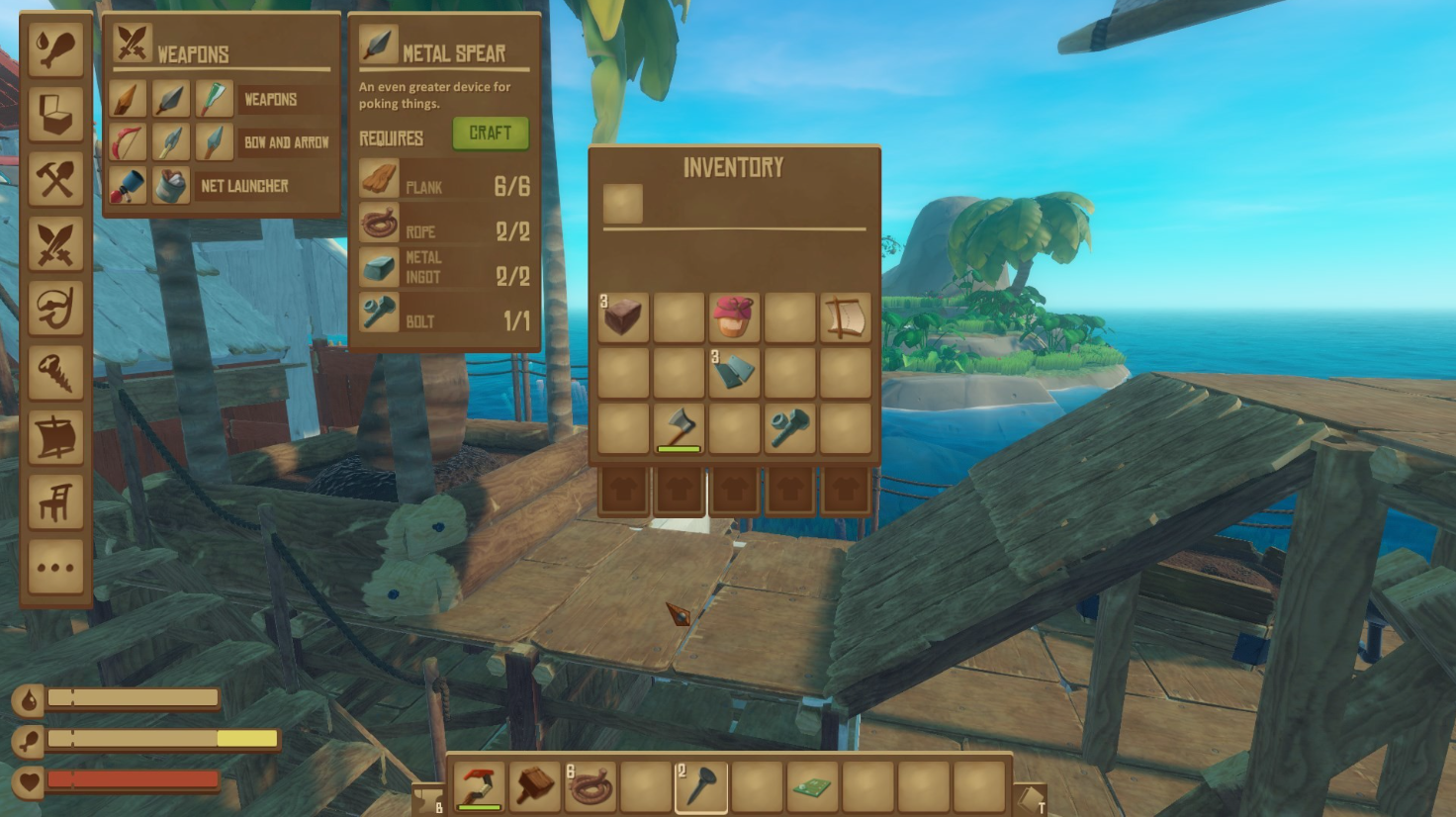 Инвентарь Raft