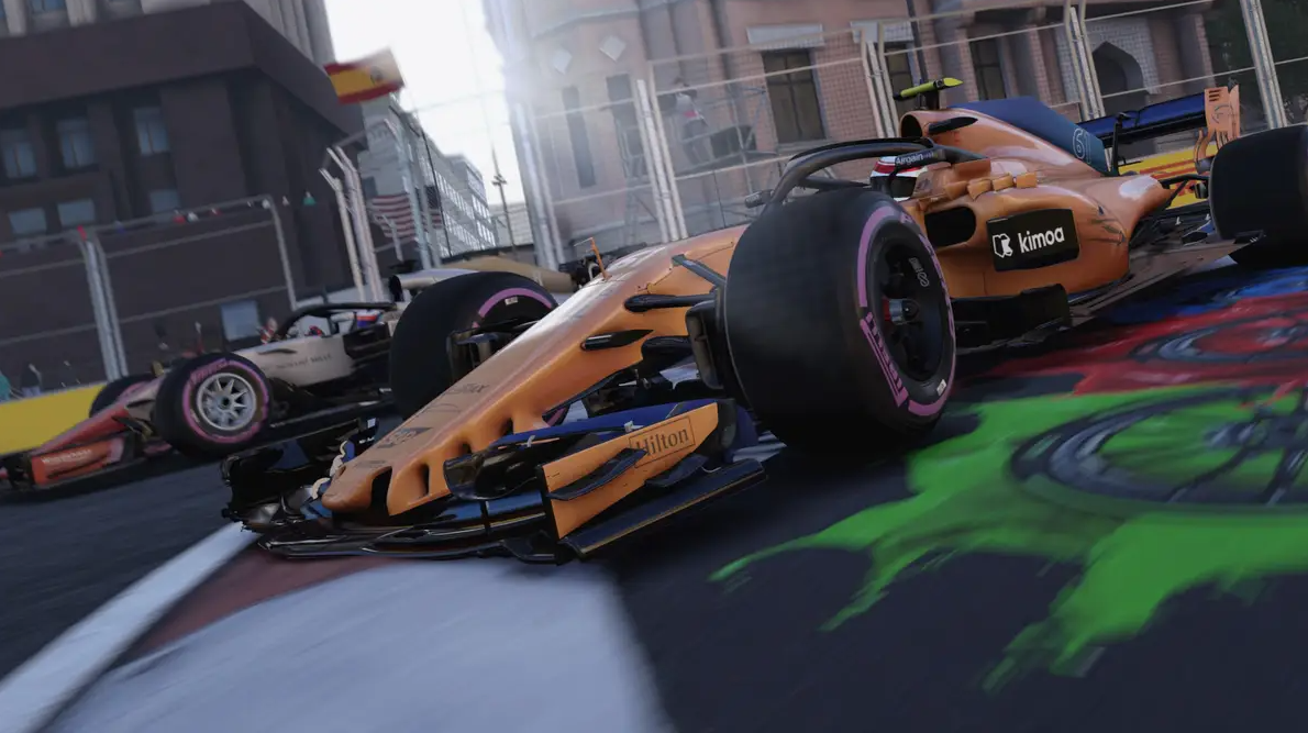 F1 2018 view of cars
