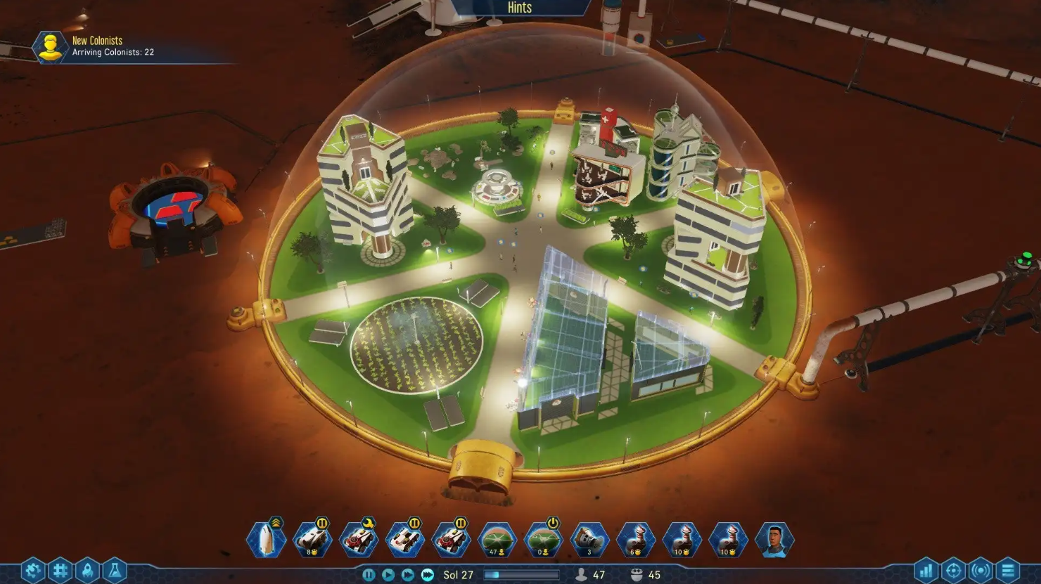 Surviving Mars Night City