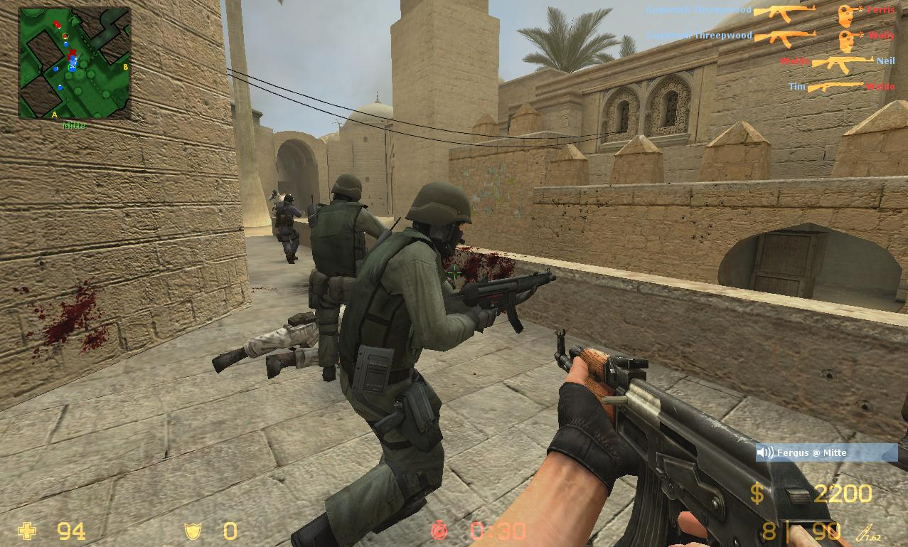 Counter-Strike Source dust 2 спецназ