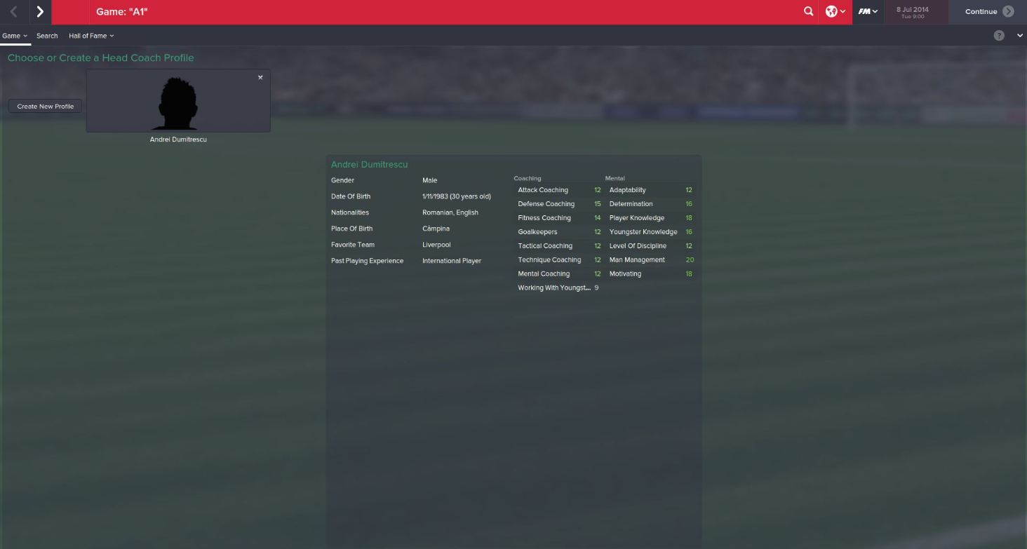 Football Manager 2015 stats