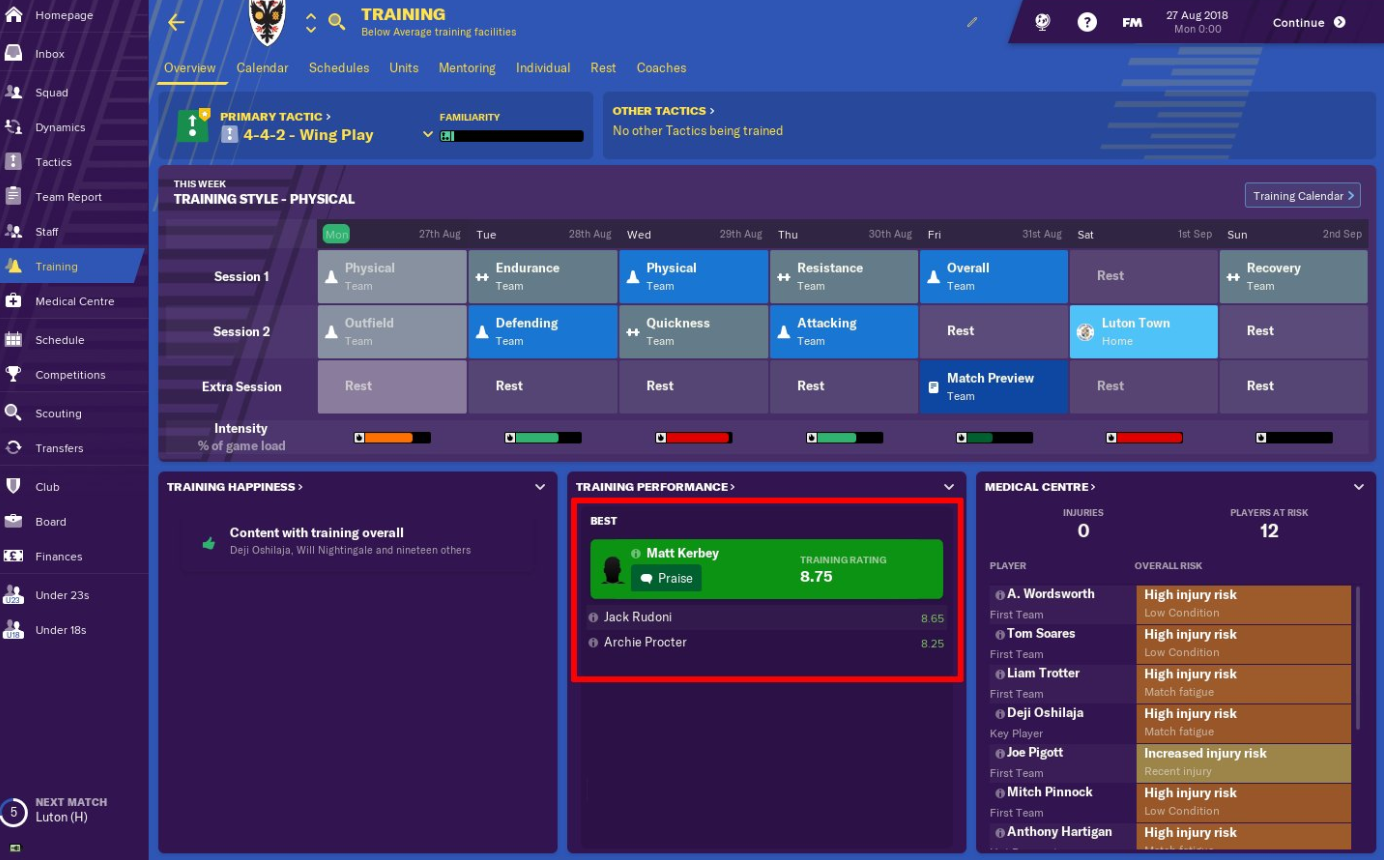 Football Manager 2019 Seasons and Tutorials