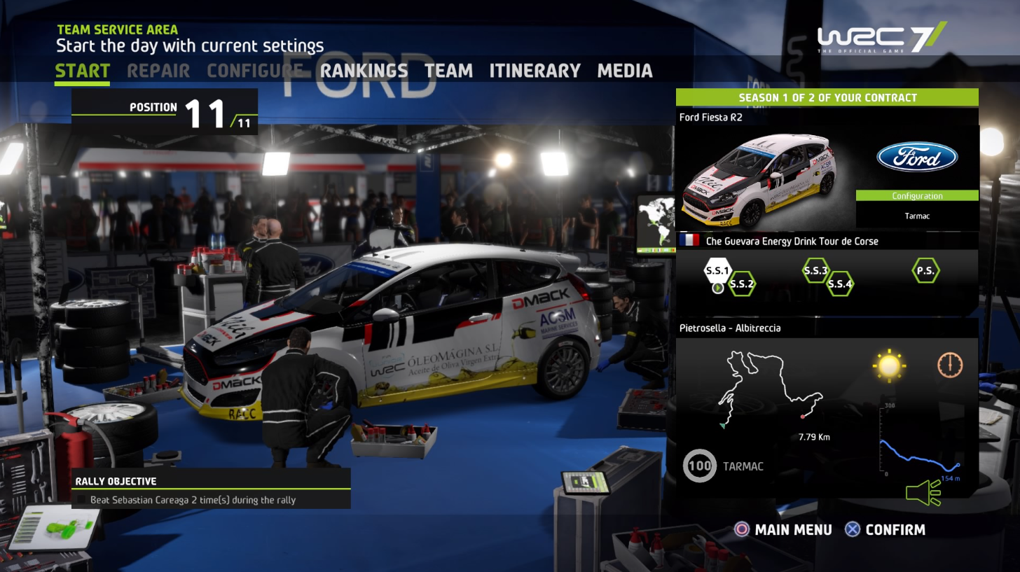 WRC 7 car repair