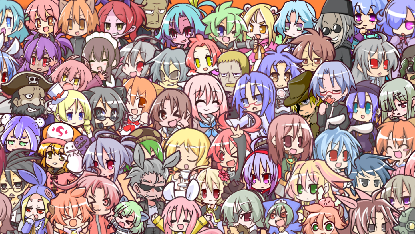 100% Orange Juice много разных персонажей