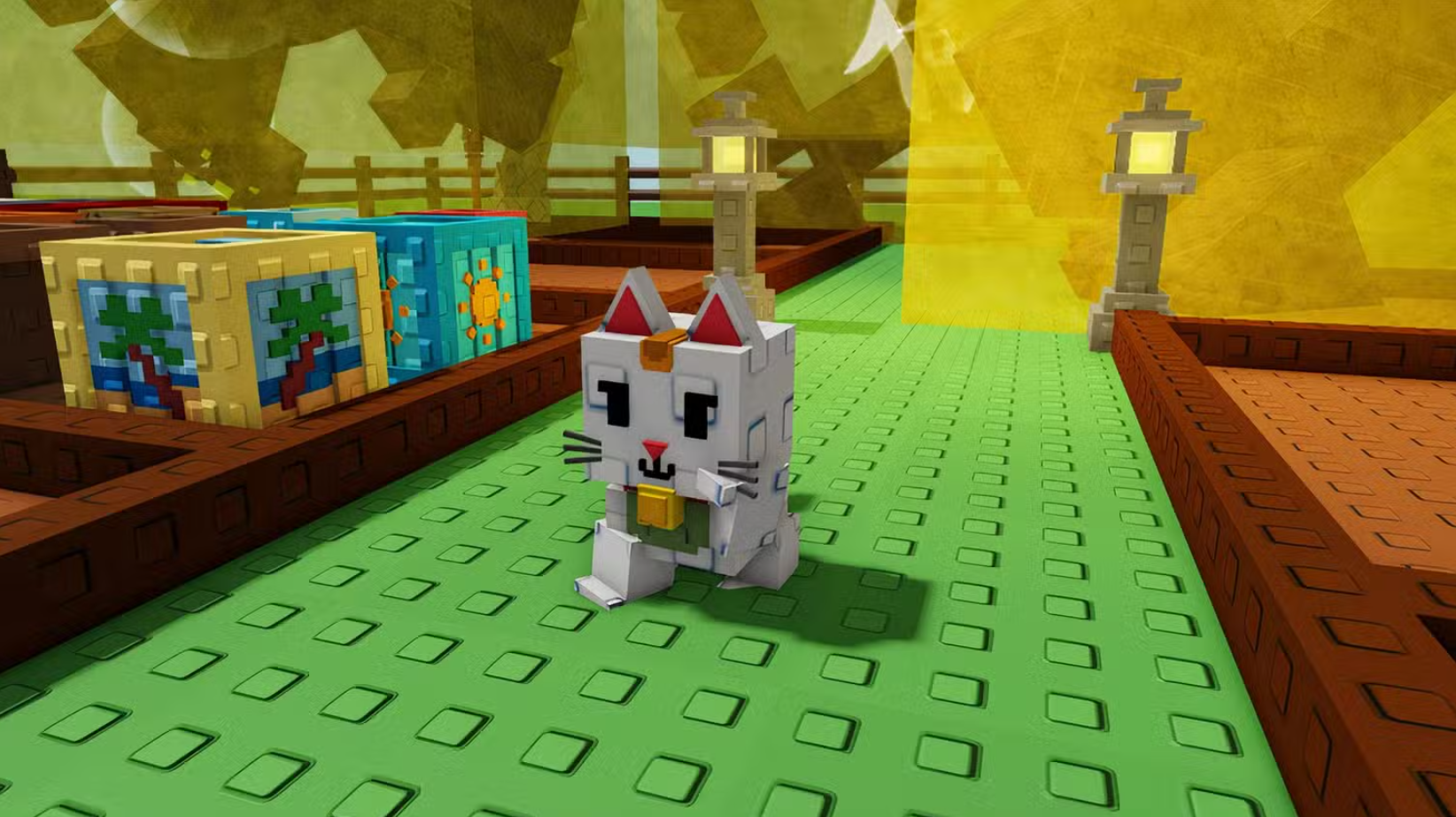 Растения Sunfruit светятся на фестивальной поляне с фейерверками вверху