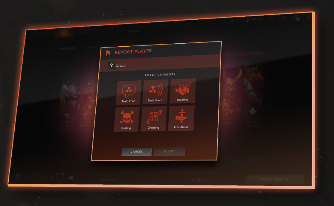 Жалоба в Dota 2