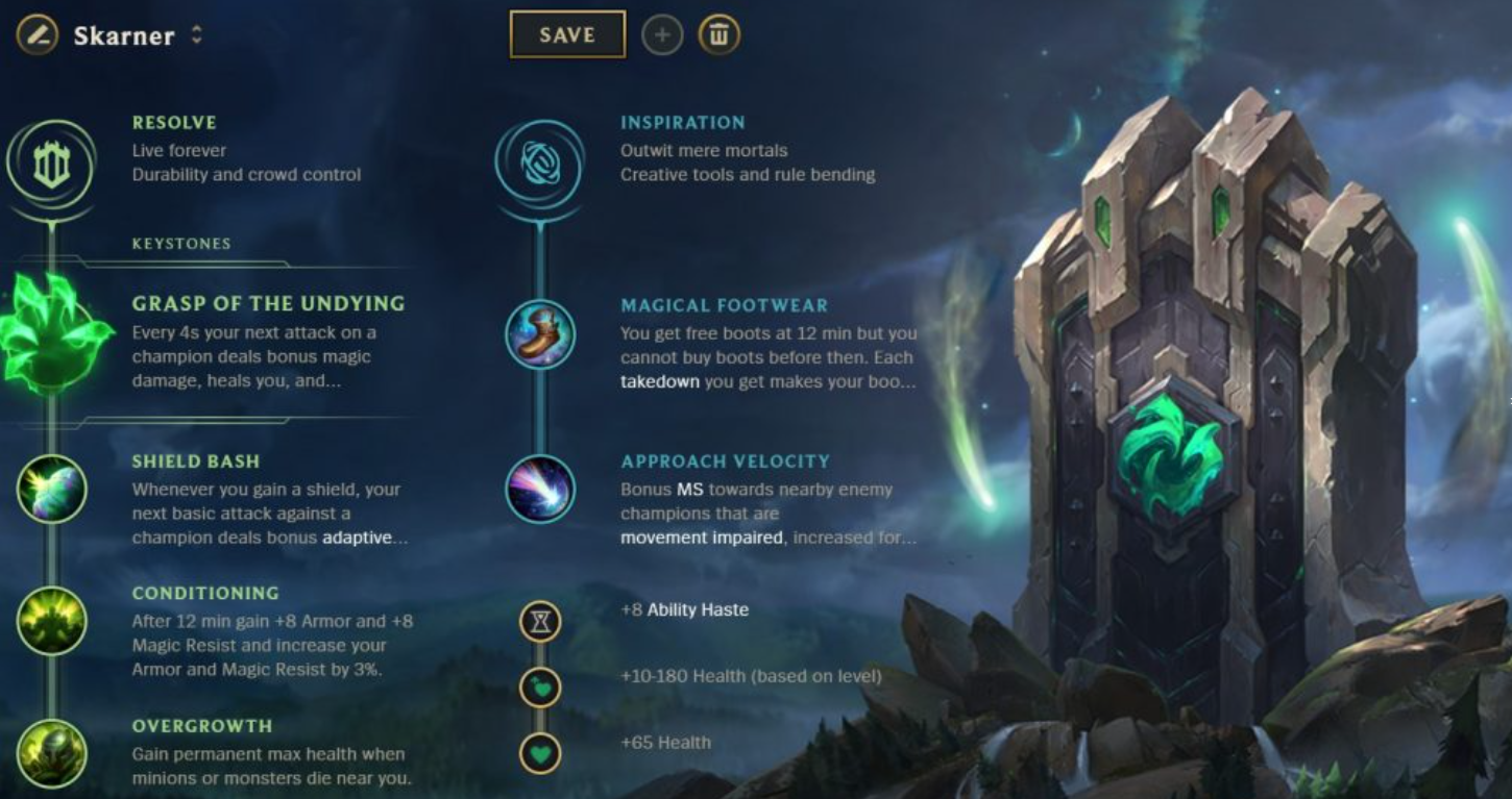 Обновленное руководство по Skarner 2025: сборка, тактика игры, руны, контрмерыn — изображение 5