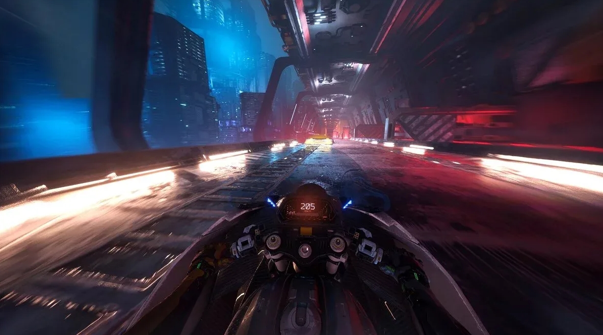 Fighting bosses in Ghostrunner