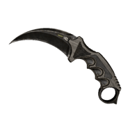★ Karambit | Black Laminate (Battle-Scarred)